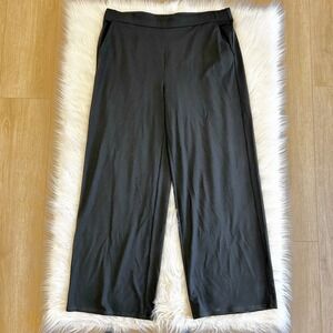 J Jill Wear Ever Collection Black Full Leg Cropped‎ Pants Size L